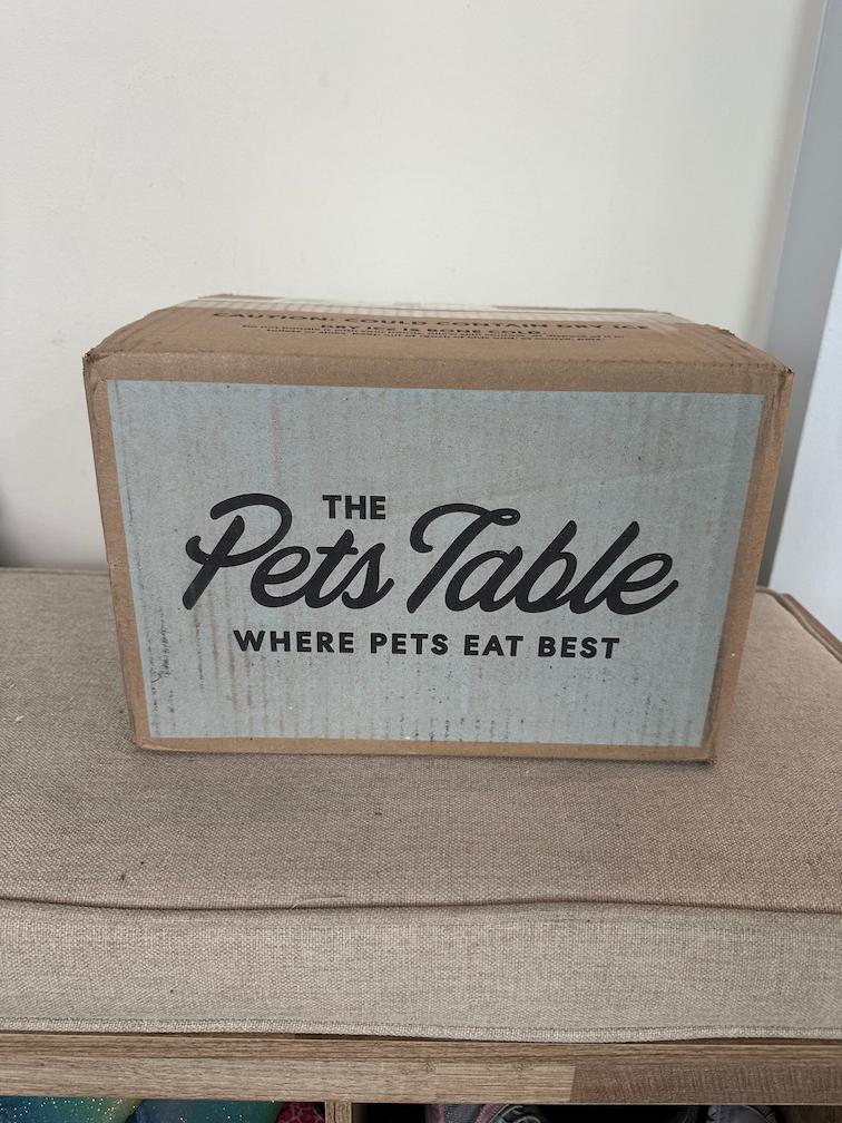 exterior shot of The Pets Table delivery box
